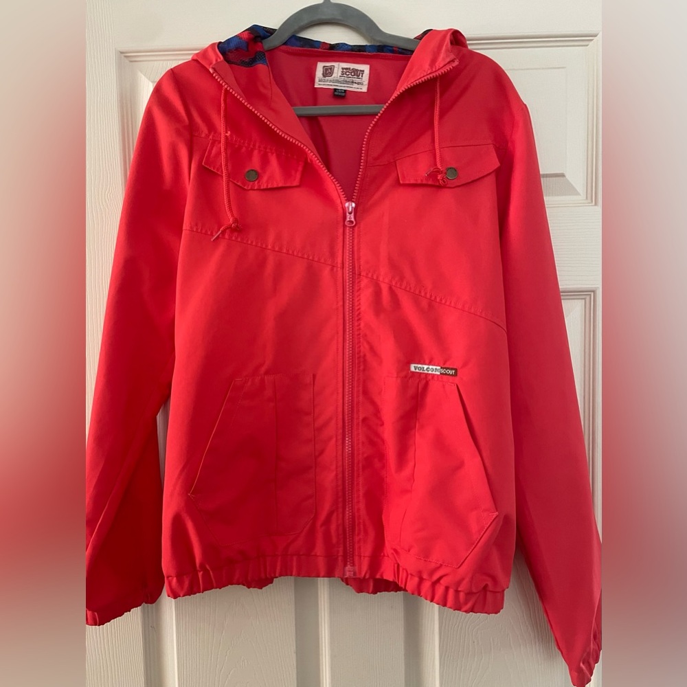 Women’s Volcom Neon Orange Rain Jacket - Windbreaker
